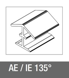 Systemy cokołowe Łącznik 135° do Cokołu wys.10cm STAL Szczotkowana Rehau - Rehau