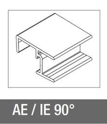 Łącznik 90° do Cokołu wys.15cm STAL Szczotkowana Rehau - Rehau