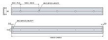 Prowadnice do szuflad Prowadnica liniowa DA0115-RC bez otworów / dł. 240 cm / 130 kg  - Accuride