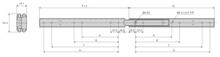Prowadnice do szuflad Prowadnica nierdzewna DS3031 do wysokich temperatur / dł. 65 cm / 60 kg / wysuw 100%  - Accuride