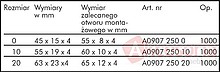 Lamelka Rozmiar 