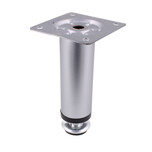 Nóżka okrągła D-737 z regulacją - chrom mat / wys. 10 cm     Okrągła nóżka meblowa w kolorze matowego chromu dopasuje się do wielu mebli w...