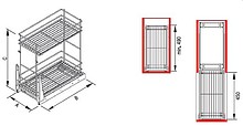 VARIANT Cargo mini dolne 30 metal efekt chrom - Rejs