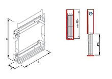 VARIANT PLUS Cargo mini boczne na ręczniki 15 metal lak. srebrny - Rejs