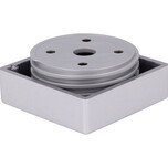 Nóżka kwadratowa K099 z regulacją - chrom mat lakier / wys. 1.8 cm      Stopka meblowa w srebrnym kolorze z łatwością dopasuje się zarówno do...