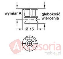 Złączki montażowe Złączka MINIFIX 15 bez kołnierza / płyta od 16 mm - Häfele