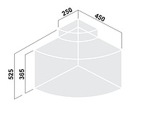 Segregacja odpadów Kosz Wurth EKO CENTER 4 do korpusu 50 cm / 1x12 + 3x9 l - Würth