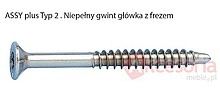 Złączki Montażowe Wkręt jak konfirmat Wurth ASSY z wiertłem i frezem / 4x35 mm - Würth