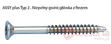 Wkręt jak konfirmat Wurth ASSY z wiertłem i frezem / 5x70 mm - Würth
