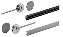 Komplet Okuć Wyrównujących Aluminiowych Do Drzwi - Hettich