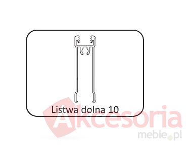 Listwa górna 18 do drzwi przesuwnych - jasny brąz / dł. 170 cm