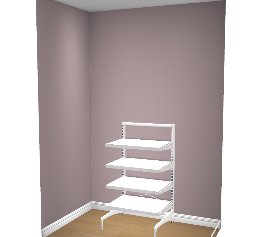 ZestawRegał stojący z półkami Elfa Freestanding Orzech/Platinum, Elfa