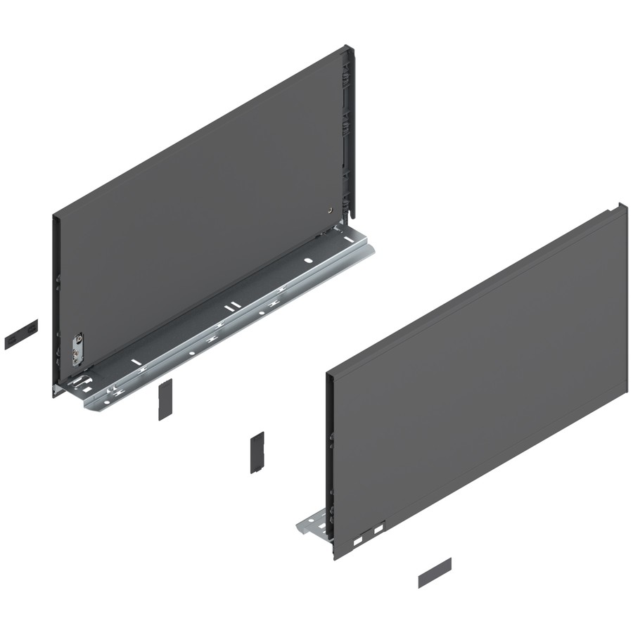 Boki LEGRABOX / wys. F=241 mm / dł. 45 cm / antracyt