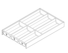 Organizacja szuflad Wkład na sztućce AMBIA-LINE do Legrabox i Merivobox - antracyt / 30x50 cm - Blum