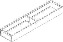 Organizacja szuflad Ramki do szuflady AMBIA-LINE do Legrabox i Merivobox - biały / 10x50 cm - Blum