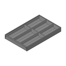 Organizacja szuflad Wkład na sztućce AMBIA-LINE do Legrabox i Merivobox - antracyt / 30x60 cm - Blum