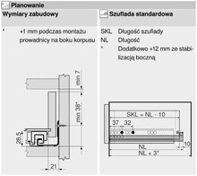 Prowadnice do szuflad Stabilizacja boczna MOVENTO do prowadnic o dł. do 40 cm - Blum