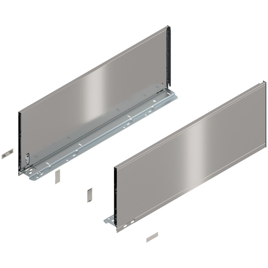 Boki LEGRABOX Pure / wys. F=241 mm / dł. 65 cm / inox