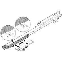 Szuflady Jednostka+Zabierak TIP-ON BLUMOTION T60L Do Dł.450-750mm 35-60kg - Blum