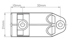 Zawiasy Adapter podwójny do hamulca Airtic do drzwi nakładanych - biały - Airtic Professional