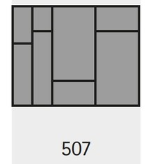 Organizacja szuflad Wkład na sztućce ORGATRAY 590 - biały / 507x462 mm - Hettich