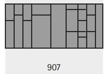 Organizacja szuflad Wkład na sztućce ORGATRAY 590 - antracyt / 907x462 mm - Hettich