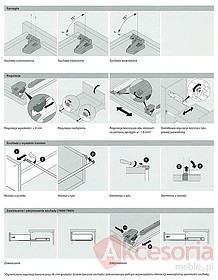 Prowadnice do szuflad Prowadnica MOVENTO TIP-ON 766H T / dł. 70 cm / 60 kg / wysuw 100% - Blum