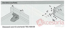 Prowadnice do szuflad Prowadnica MOVENTO TIP-ON 766H T / dł. 70 cm / 60 kg / wysuw 100% - Blum