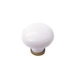 Gałka 24136 - stary mosiądz, biała ceramika / fi 30 mm   Wymiary: - średnica: 30 mm - wysokość: 24 mm  Materiał: - metal (stop cynku i aluminium) -...