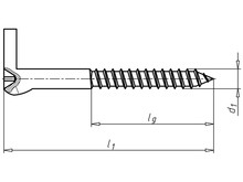 Złączki montażowe Hak wkręcany wkrętarką Wurth H2 A2K / 5.6x56 mm / 50 szt. - Würth