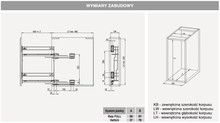 Kosze cargo Cargo Mini Boczne Lewe VARIANT MULTI 15 cm - ocynk / miękki domyk - Rejs