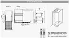 Kosze Cargo Cargo Mini Dolne VARIANT MULTI 40 cm - ocynk / miękki domyk - Rejs