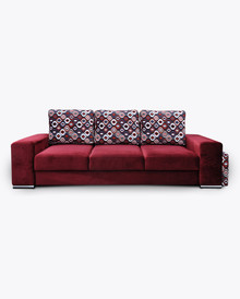 Sofa Amber 1 z wnęką i pufami