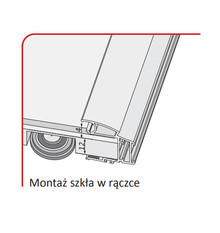 Systemy drzwi przesuwnych Rączka WESTA BIS 16/18 Do Drzwi Przesuwnych Biały Połysk 270 cm - Aluprofil