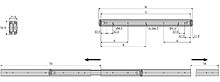 Prowadnice do szuflad Prowadnica kulkowa DZ3630 / dł. 35 cm / 40 kg / 2-stronny wysuw 100% - Accuride