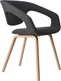 Fotel FLEXBACK - naturalny/ciemny szary