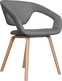 Fotel FLEXBACK - naturalny/jasny szary