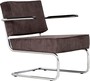 Fotel Lounge RIDGE RIB ARM - szary