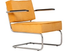 Fotel Lounge RIDGE RIB ARM - żółty