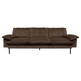 Sofa Retro 4-osobowa aksamitna w kolorze piwnym