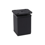 Nóżka kwadratowa z regulacją 4 cm / wys. 6 cm - czarny    Nóżka kwadratowa wykonana z aluminium w kolorze czarnym z płytką montażową z tworzywa...