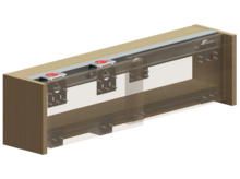 Systemy drzwi przesuwnych Zestaw SARA do 2 drzwi przesuwnych / dł. 200 cm / 45 kg - Valcomp