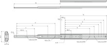 Prowadnice do szuflad Prowadnica kulkowa DZ3657 / dł. 55.9 cm / 110 kg / wysuw 100% - Accuride