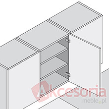 Zawiasy 250kpl Zawiasów CLIP 100° 71M2550 +Prowadnik 173L8100 +Kamizelka - Blum