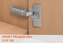 Zawiasy 250kpl Zawiasów CLIP 100° 71M2550 +Prowadnik 173L8100 +Kamizelka - Blum
