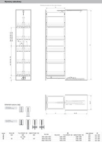 Kosze Cargo Cargo Maxi Dolne MAXIMA CLASSIC 40 cm / 170-190 cm / 5 półek + prowadnica Fulterer - Rejs