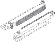 Prowadnice do szuflad Prowadnica z hamulcem MOVENTO BLUMOTION SU 760H SU / dł. 50 cm / wysuw 100% / montaż do dna - Blum