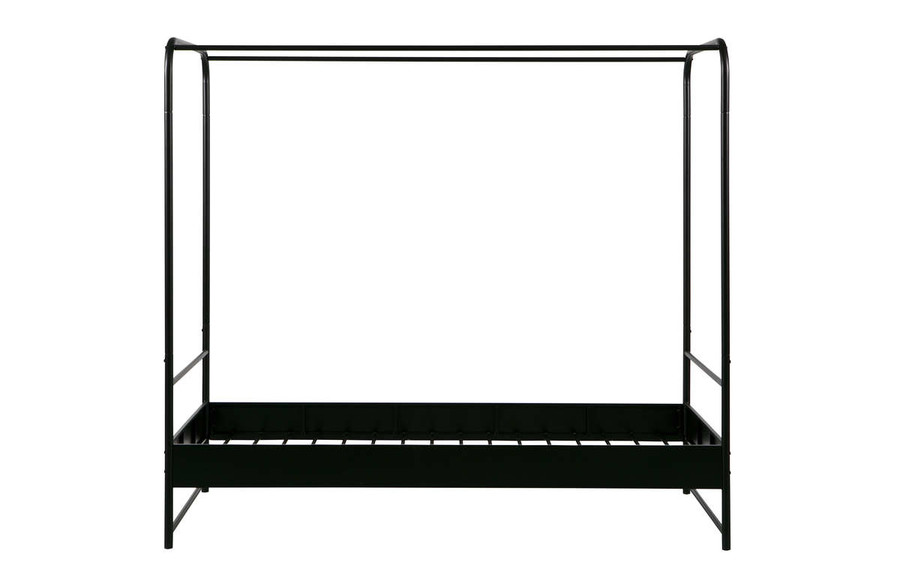 Łóżko BUNK 90x200 cm metalowe - czarne