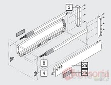 Szuflady 20 Szuflad Tandembox ANTARO 50cm BIAŁA 30kg + Młot BOSCH PROMOCJA - Blum