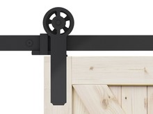 Systemy drzwi przesuwnych RAN- komplet wózków do drzwi przesuwnych ROC DESIGN, czarny, kółka ażurowe - Valcomp